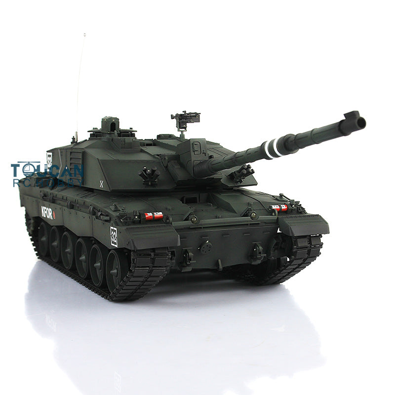 2.4Ghz Henglong 1:16 7.0 British Challenger II RTR RC Tank 3908 360 Degrees Turret Remote Control Model Battery Charger Sound