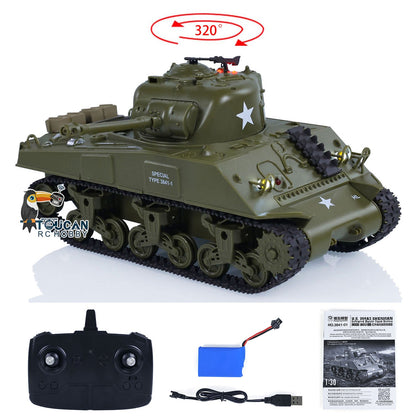 HengLong 1/30 M26 3841-02 2.4G Pershing RC Panzer Remote Control Battle Tank Infrared Combating Painted Assembled Military Model