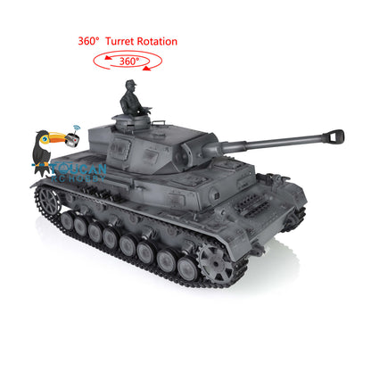 Henglong 1/16 TK7.0 Radio Control Tank Model 3859 RC Plastic German Panzer IV F2 w/ 360 Degrees Rotating Turret Infrared Battle System