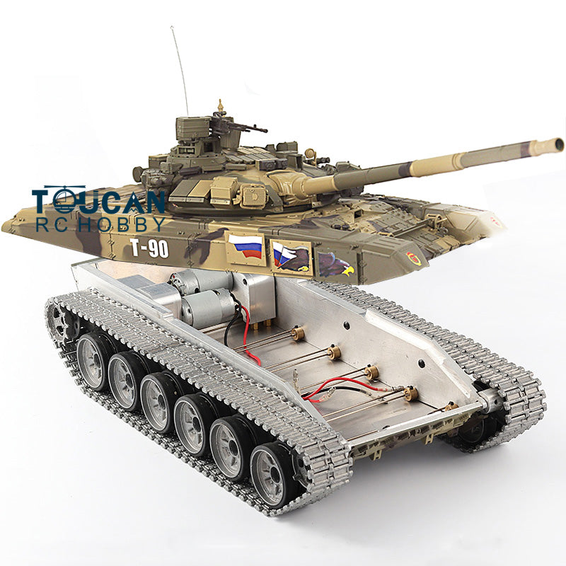 Henglong 1/16 RC Tank Model 3938 T90 W/ Metal Chassis 7.1 Version Sound Effect 360 Degrees Rotating Turret Infrared System Flash