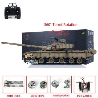 Henglong 1/16 7.0 Upgraded Chinese 99A RTR RC Panzer Remote Controlled Military Car Tank Model DIY 3899A W/ 360 Turret Toys