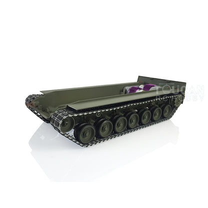 1/16 Scale Full Metal Leopard2A6 RC Radio Control Tank Model Chassis Assembly T1 Rubber Pad Tracks Road wheel Green Color