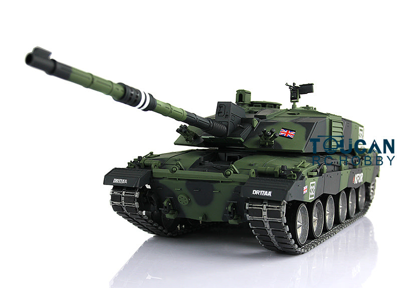 Henglong 1/16 Scale 7.0 British Challenger II RC Tank 3908 RTR 360 Degrees Turret Motor Gearbox Metal Tracks W/ Rubber Pads Wheels