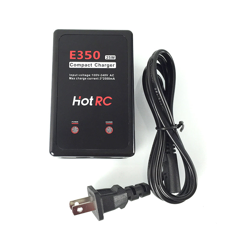 E350 7.4V 11.1V Li-po Battery Balance Fast Charger 2s 3s Cells 25W Accessories U.S. Standard Plug