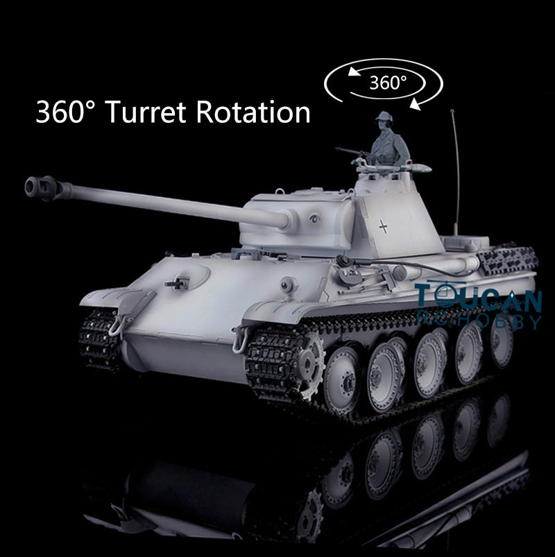 Henglong Remote Control Tank Model TK7.0 German Panther G 3879 1/16 Plastic RC Tank Model W/ FPV 360 Degrees Rotating Turret 2 Sounds