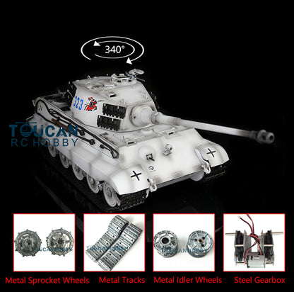 Henglong Remote Control Tank Model 3888A 1/16 TK7.0 German King Tiger RTR RC Tank Model w/ Metal Idler Sprocket Wheels Track w/o