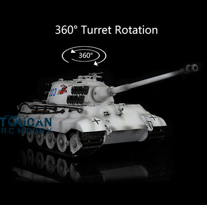 Henglong 1/16 RC Tank Model German King Tiger 3888A TK7.0 Plastic Tank Model w/ 360 Degrees Rotating Turret BB Shooting w/o