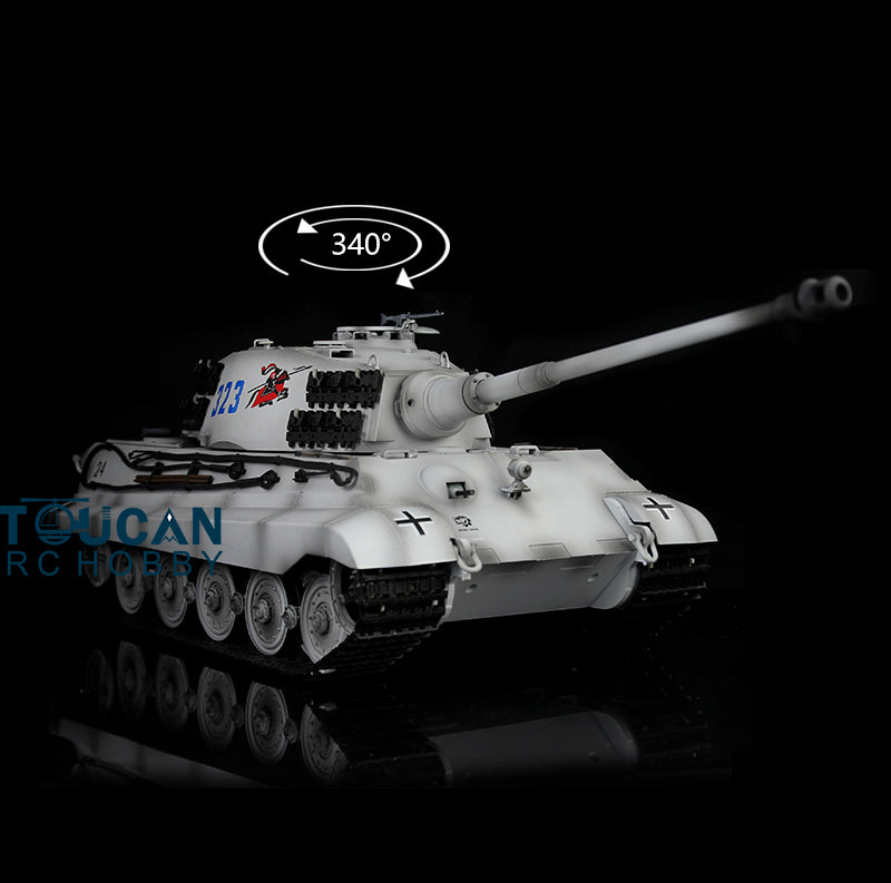 Henglong 1/16 Scale 7.0 3888A Remote Control Tank Model Plastic German King Tiger w/ BB Shooting Gearbox Sound Effect w/o Barrel Recoil