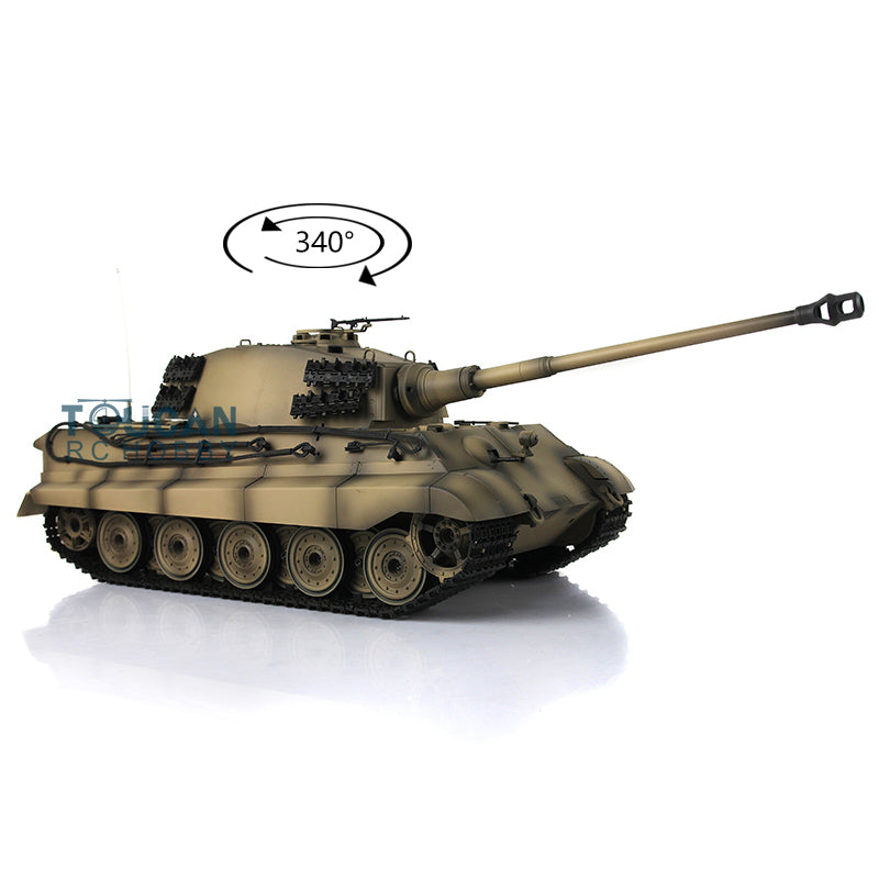 Henglong 1/16 Scale 7.0 3888A Remote Control Tank Model Plastic German King Tiger w/ BB Shooting Gearbox Sound Effect w/o Barrel Recoil