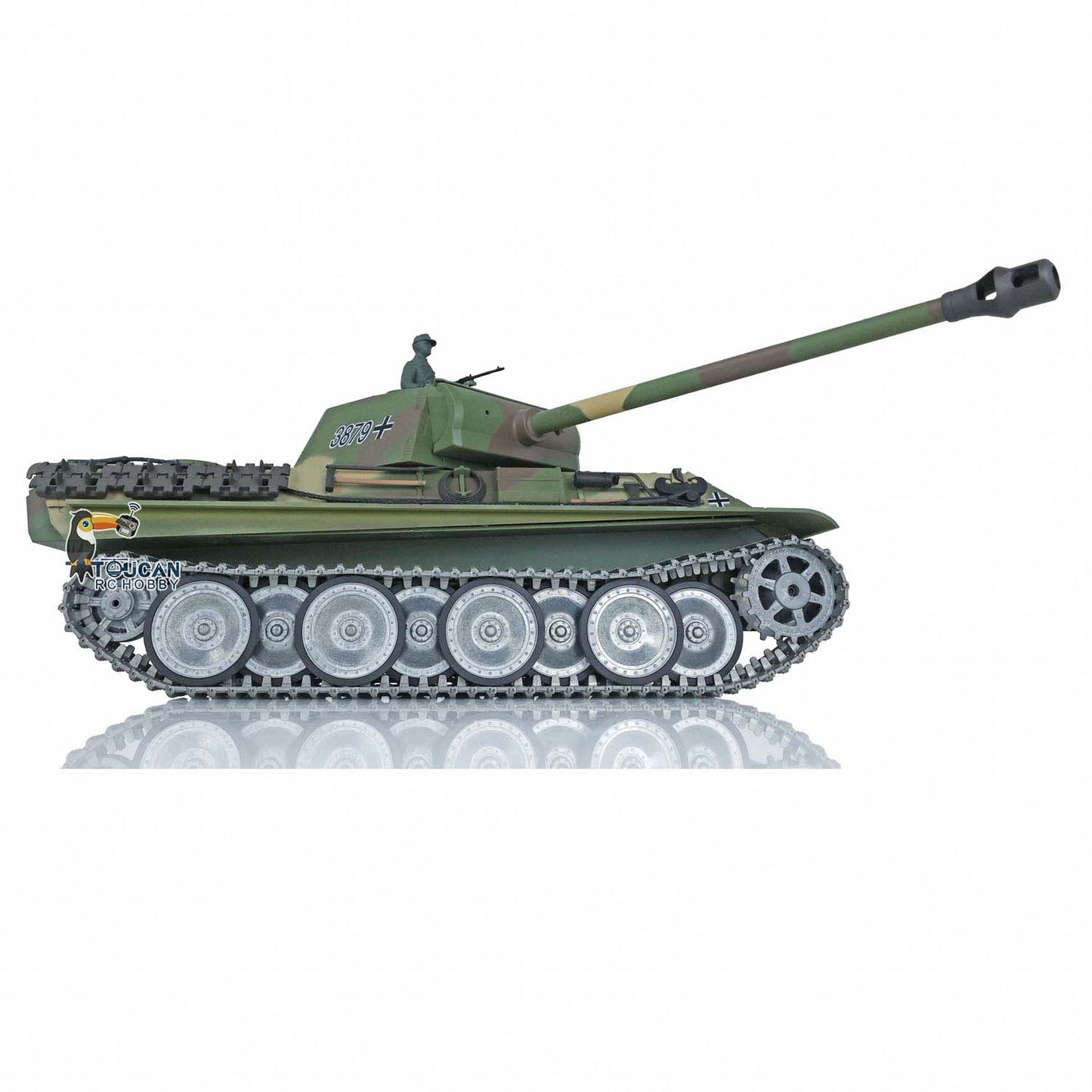 Henglong 1/16 Radio Control Tank 3879 TK7.0 ARTR German Tank Panther G w/ 360 Degrees Rotating Turret Metal Track Road Wheel