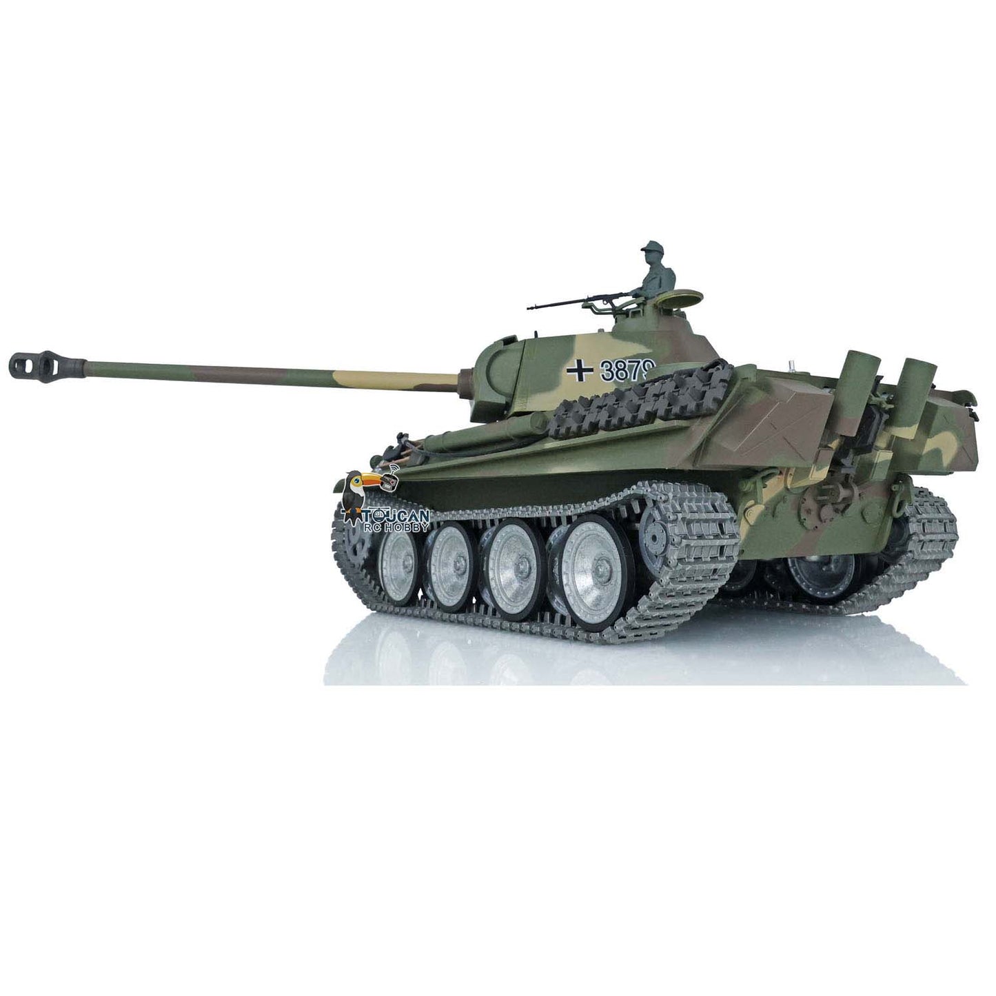 Henglong 1/16 Radio Control Tank 3879 TK7.0 ARTR German Tank Panther G w/ 360 Degrees Rotating Turret Metal Track Road Wheel