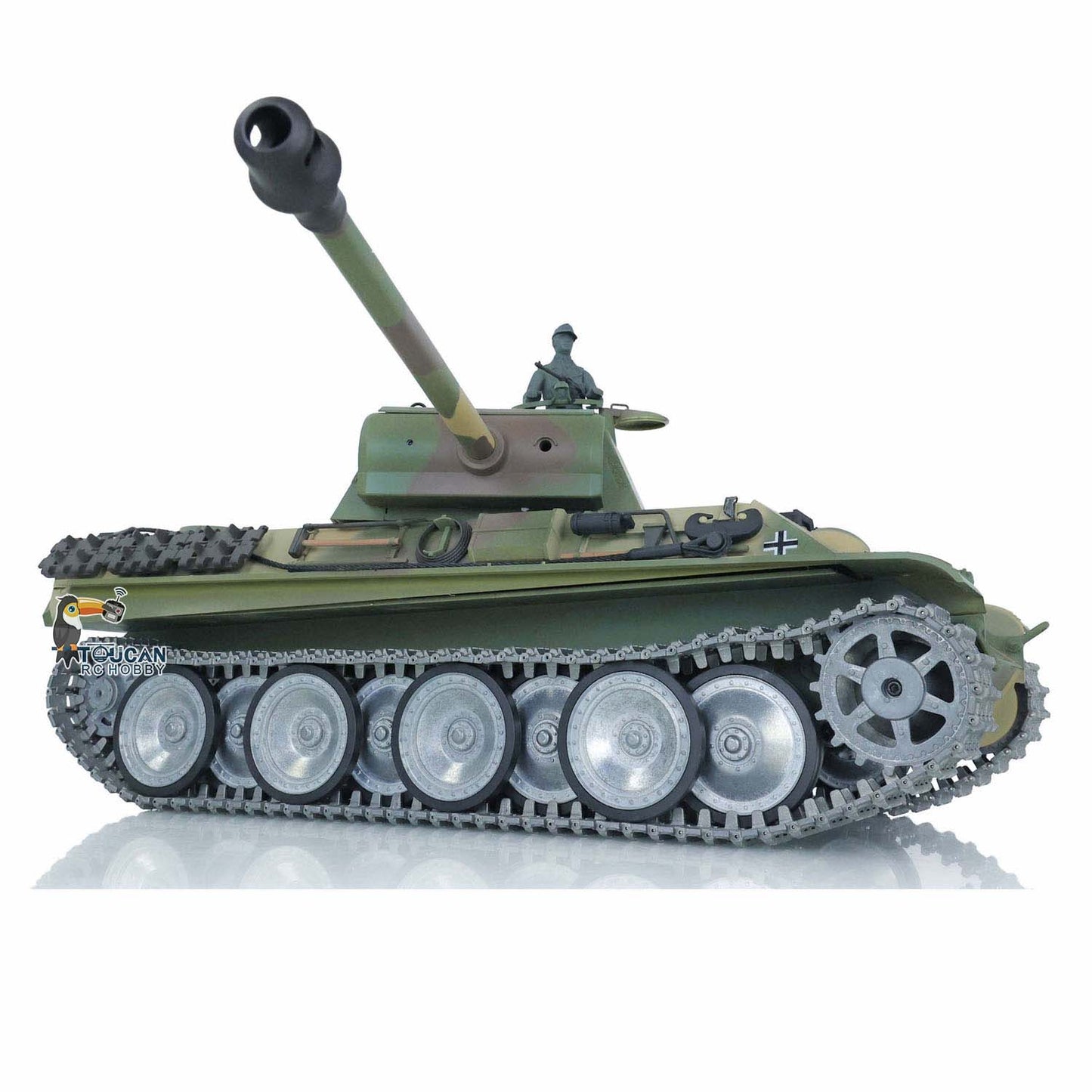 Henglong 1/16 Radio Control Tank 3879 TK7.0 ARTR German Tank Panther G w/ 360 Degrees Rotating Turret Metal Track Road Wheel