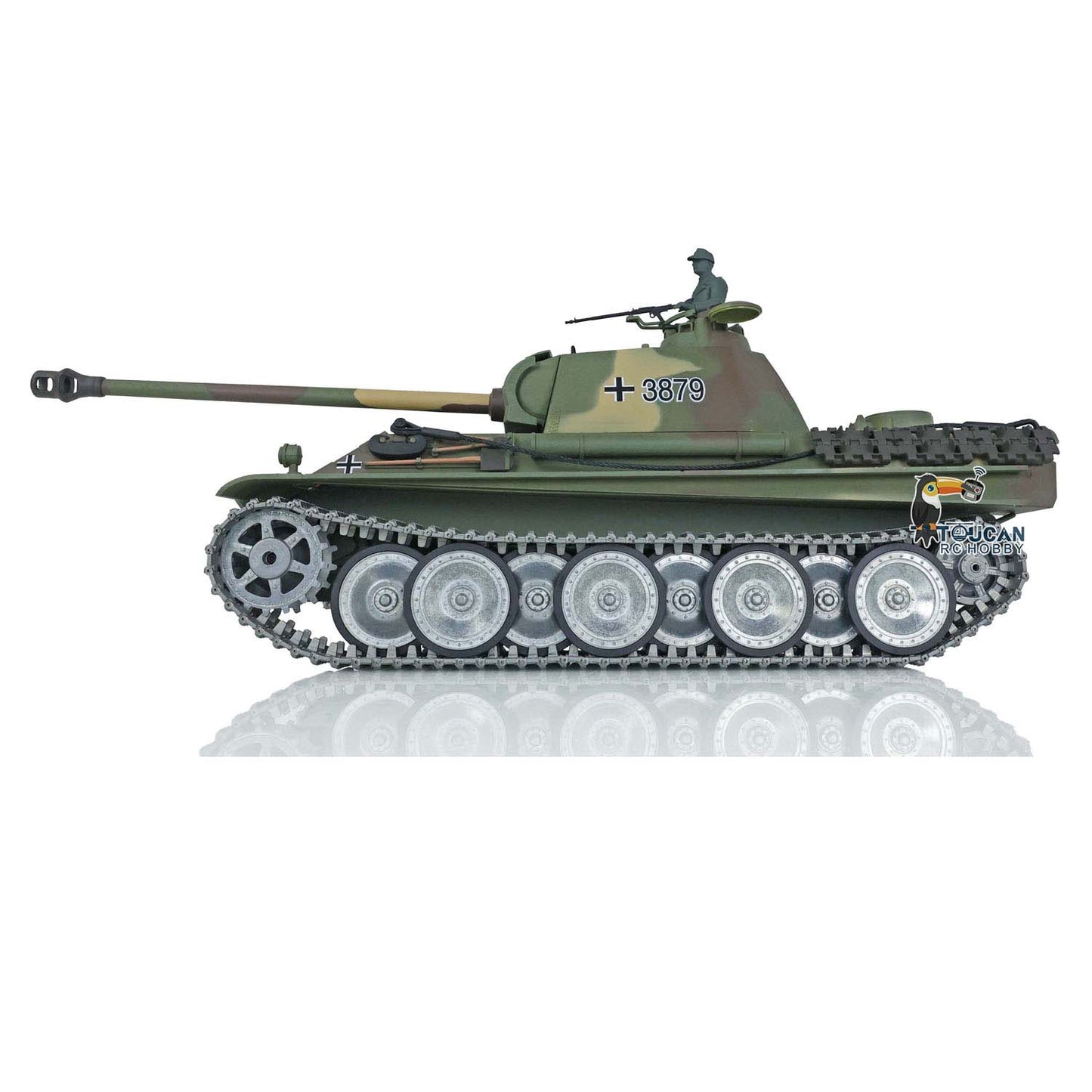 Henglong 1/16 Radio Control Tank 3879 TK7.0 ARTR German Tank Panther G w/ 360 Degrees Rotating Turret Metal Track Road Wheel