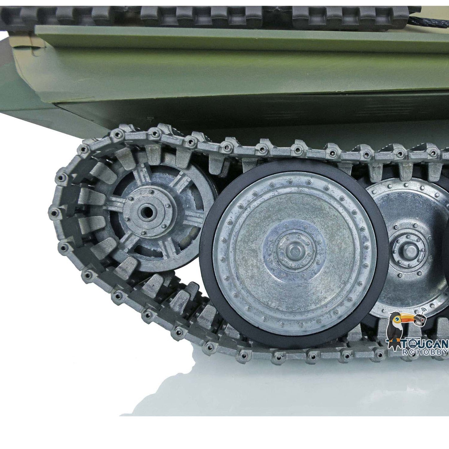 Henglong 1/16 RC Tank TK7.0 3879 Customized German Tank Panther G RTR Tank w/ 360 Degrees Rotating Turret Metal Road Wheel