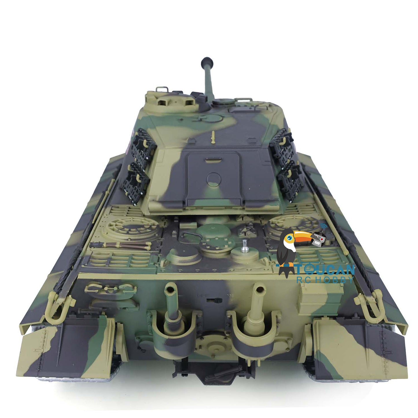 Henglong 7.0 1/16 Upgraded RC Tank Model 3888A German King Tiger w/ 360 Degrees Rotating Turret FPV Barrel Recoil Metal Tracks 2 Sound