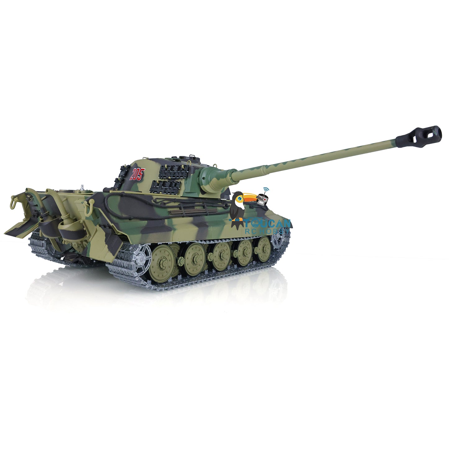 Henglong 7.0 1/16 Upgraded RC Tank Model 3888A German King Tiger w/ 360 Degrees Rotating Turret FPV Barrel Recoil Metal Tracks 2 Sound