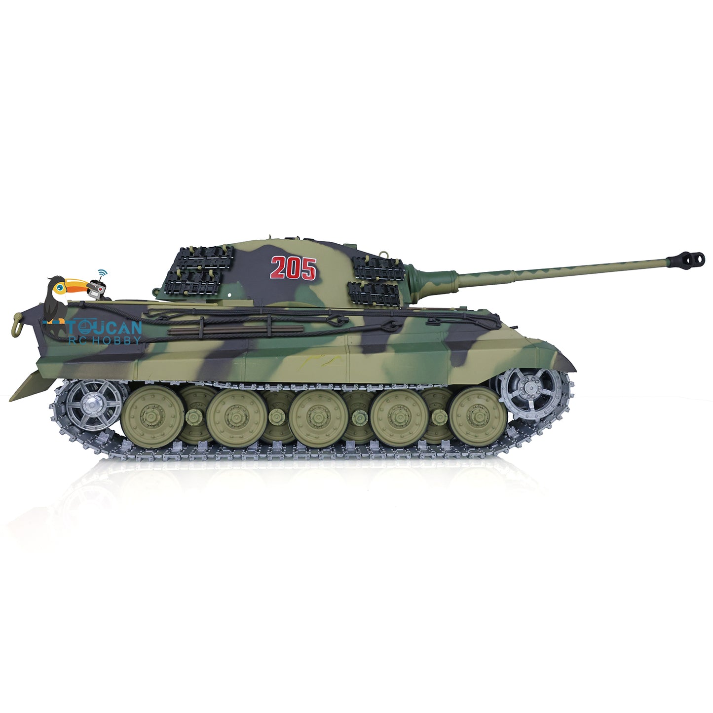 Henglong 7.0 1/16 Upgraded RC Tank Model 3888A German King Tiger w/ 360 Degrees Rotating Turret FPV Barrel Recoil Metal Tracks 2 Sound