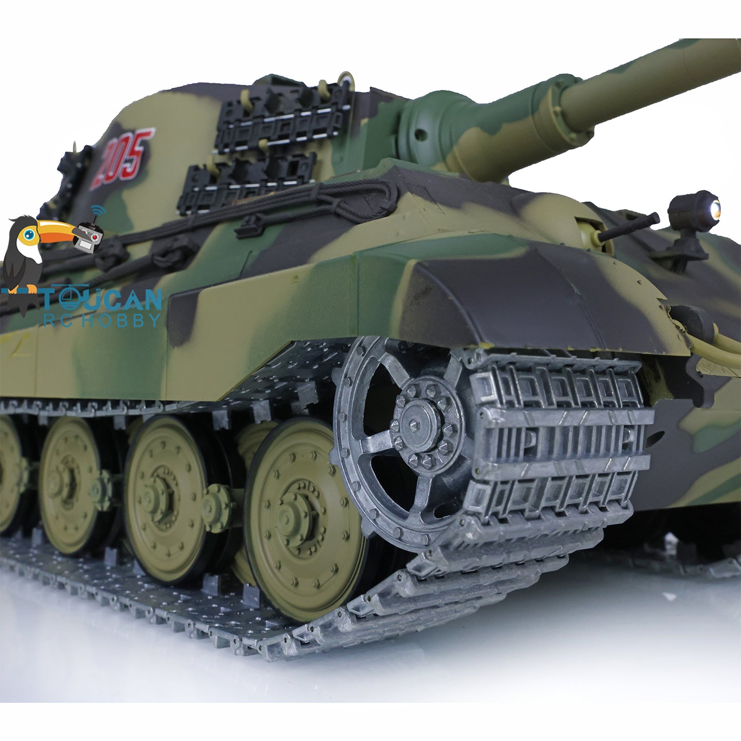 Henglong 7.0 1/16 Upgraded RC Tank Model 3888A German King Tiger w/ 360 Degrees Rotating Turret FPV Barrel Recoil Metal Tracks 2 Sound