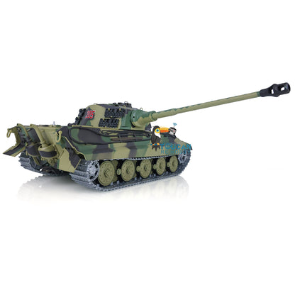 Henglong 1/16 TK7.0 Radio Control Tank German King Tiger Upgraded 3888A RC Tank 360 Degrees Rotating Turret Metal Tracks BB Shooting