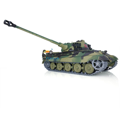 Henglong 1/16 TK7.0 Radio Control Tank German King Tiger Upgraded 3888A RC Tank 360 Degrees Rotating Turret Metal Tracks BB Shooting