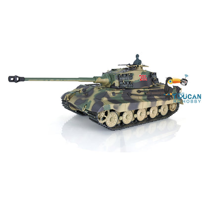 Henglong 1/16 Remote Control Tank Model 3888A 7.0 Plastic German King Tiger w/ Barrel Recoil 360 Degrees Rotating Turret Engine Sound