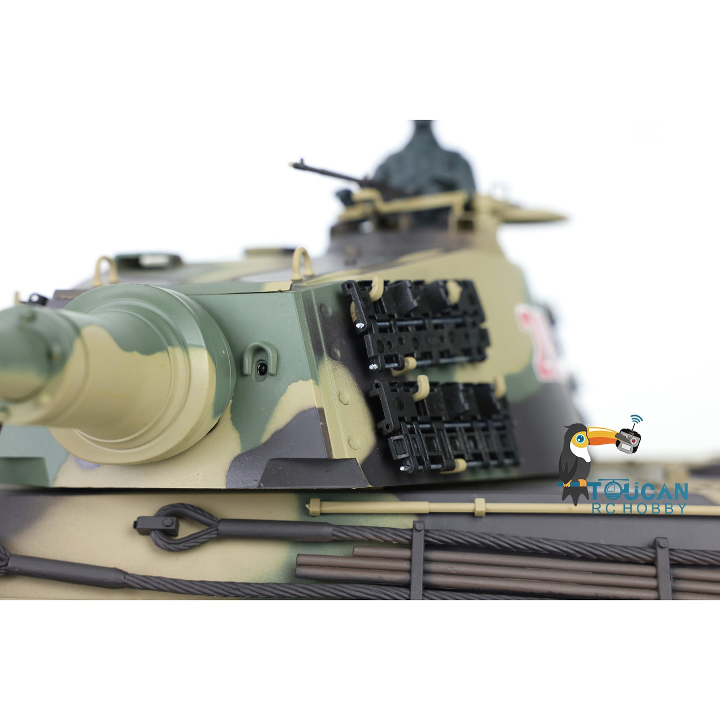 Henglong 1/16 Remote Control Tank Model 3888A 7.0 Plastic German King Tiger w/ Barrel Recoil 360 Degrees Rotating Turret Engine Sound