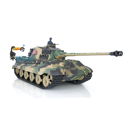 Henglong 1/16 Remote Control Tank Model 3888A 7.0 Plastic German King Tiger w/ Barrel Recoil 360 Degrees Rotating Turret Engine Sound