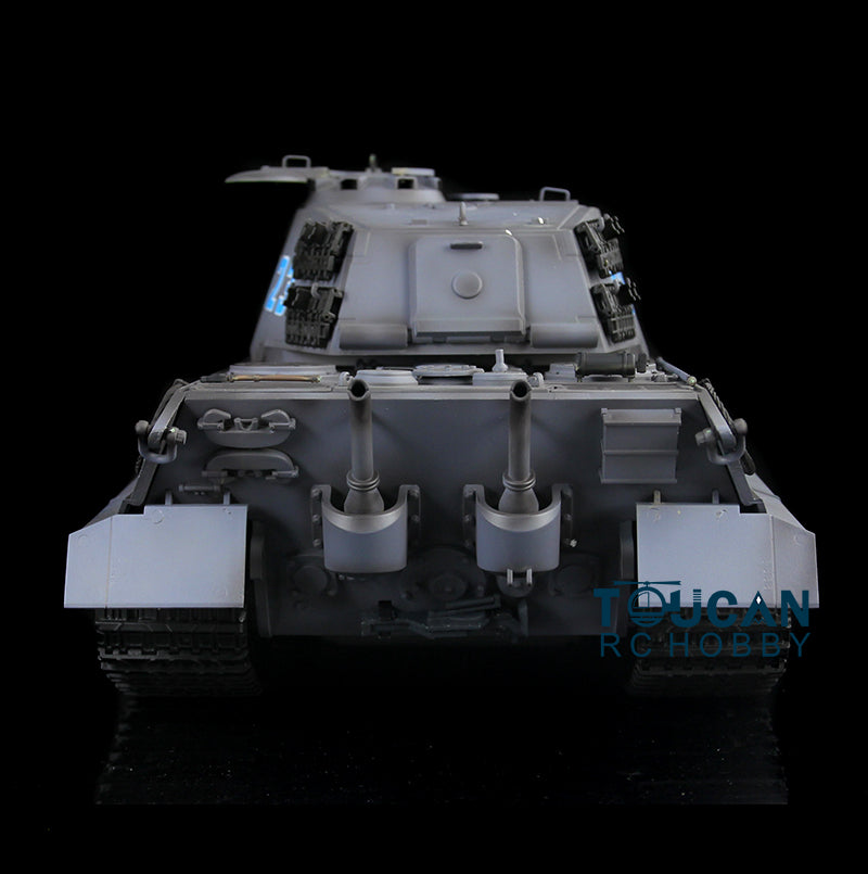 Henglong 1/16 Radio Control Tank TK7.0 King Tiger RC Tank 3888A w/ FPV 360 Degrees Rotating Turret Metal Road Wheels Smoking