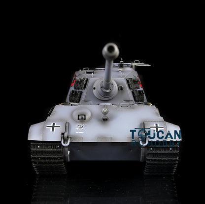 Henglong 1/16 Radio Control Tank TK7.0 King Tiger RC Tank 3888A w/ FPV 360 Degrees Rotating Turret Metal Road Wheels Smoking