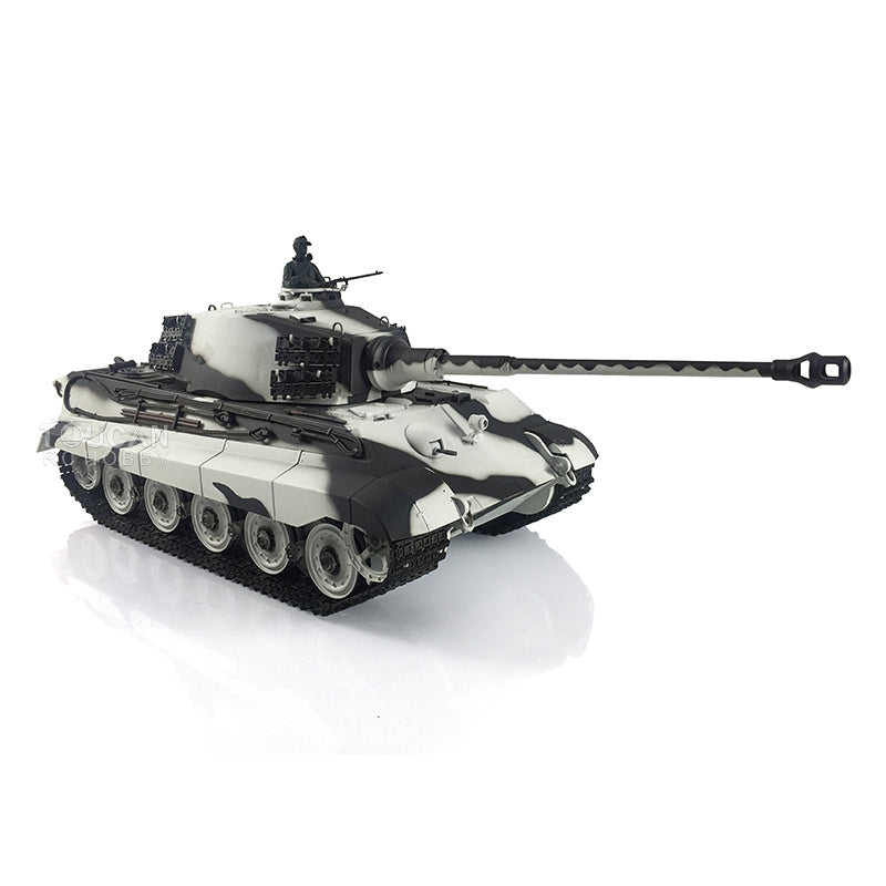 Henglong 1/16 Radio Control Tank TK7.0 King Tiger RC Tank 3888A w/ FPV 360 Degrees Rotating Turret Metal Road Wheels Smoking