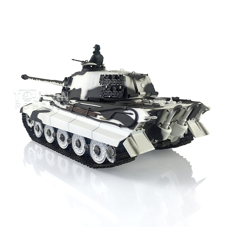 Henglong 1/16 Radio Control Tank TK7.0 King Tiger RC Tank 3888A w/ FPV 360 Degrees Rotating Turret Metal Road Wheels Smoking