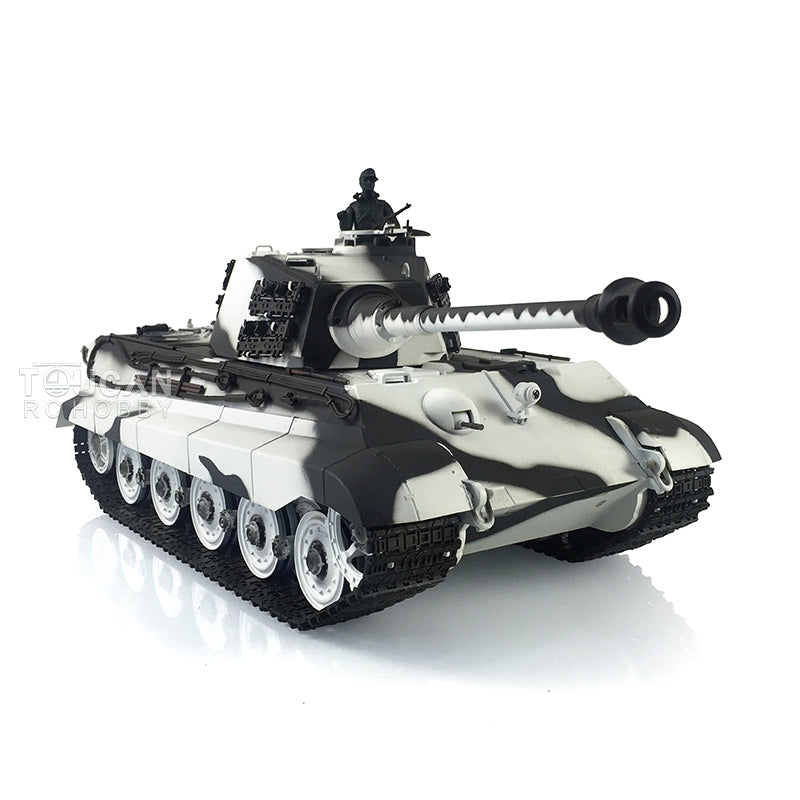 Henglong 1/16 RC Tank 3888A TK7.0 King Tiger Remote Control Tank w/ 360 Degrees Rotating Turret Metal Road Wheel Engine Sound