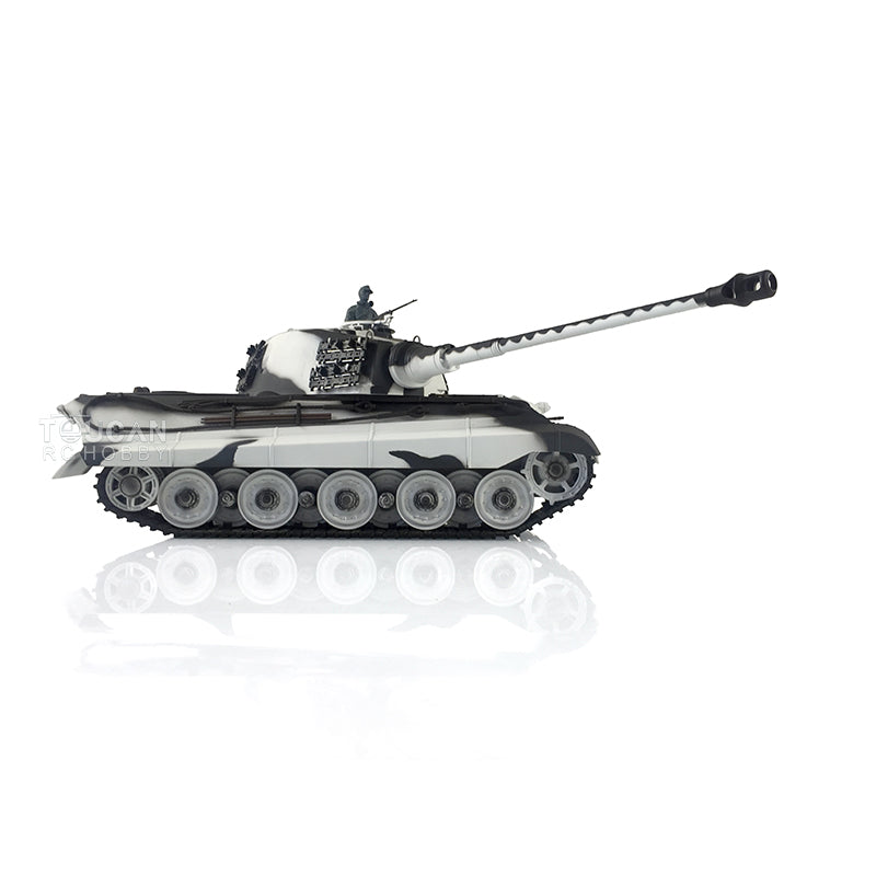 Henglong 1/16 TK7.0 Radio Control Tank German King Tiger Upgraded 3888A RC Tank 360 Degrees Rotating Turret Metal Tracks BB Shooting