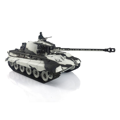 Henglong 1/16 TK7.0 Radio Control Tank German King Tiger Upgraded 3888A RC Tank 360 Degrees Rotating Turret Metal Tracks BB Shooting