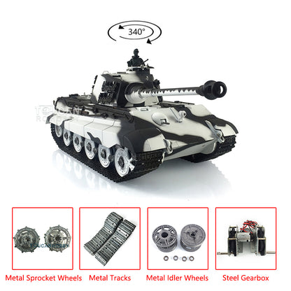 Henglong Remote Control Tank Model 3888A 1/16 TK7.0 German King Tiger RTR RC Tank Model w/ Metal Idler Sprocket Wheels Track w/o