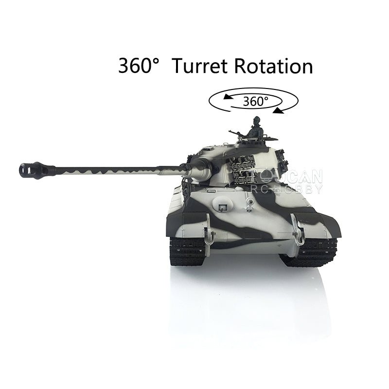 Henglong 1/16 RC Tank Model German King Tiger 3888A TK7.0 Plastic Tank Model w/ 360 Degrees Rotating Turret BB Shooting w/o