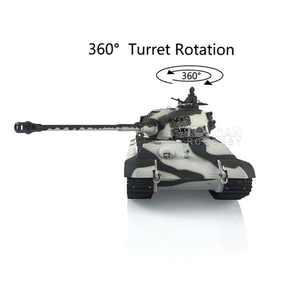 Henglong 1/16 RC Tank Model German King Tiger 3888A TK7.0 Plastic Tank Model w/ 360 Degrees Rotating Turret BB Shooting w/o