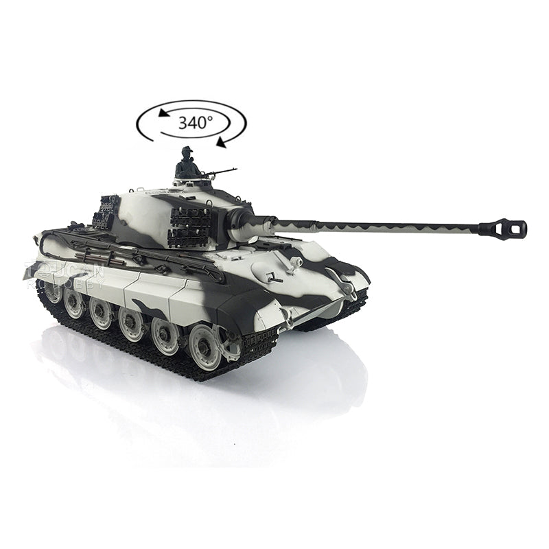 Henglong 1/16 Scale 7.0 3888A Remote Control Tank Model Plastic German King Tiger w/ BB Shooting Gearbox Sound Effect w/o Barrel Recoil