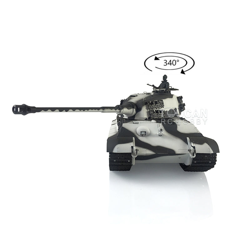 Henglong 1/16 Scale 7.0 3888A Remote Control Tank Model Plastic German King Tiger w/ BB Shooting Gearbox Sound Effect w/o Barrel Recoil