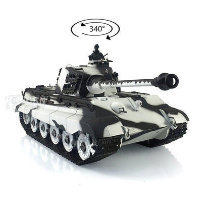 Henglong 1/16 Scale 7.0 3888A Remote Control Tank Model Plastic German King Tiger w/ BB Shooting Gearbox Sound Effect w/o Barrel Recoil