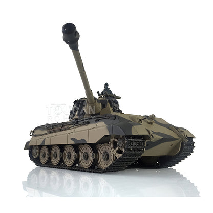 Henglong 1/16 Radio Control Tank TK7.0 King Tiger RC Tank 3888A w/ FPV 360 Degrees Rotating Turret Metal Road Wheels Smoking