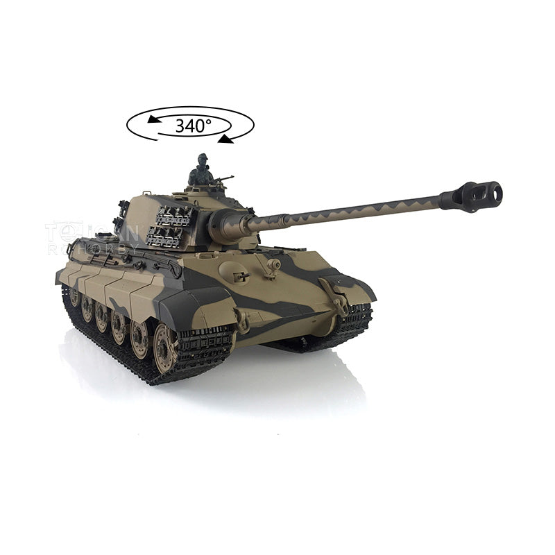 Henglong 1/16 Scale 7.0 3888A Remote Control Tank Model Plastic German King Tiger w/ BB Shooting Gearbox Sound Effect w/o Barrel Recoil