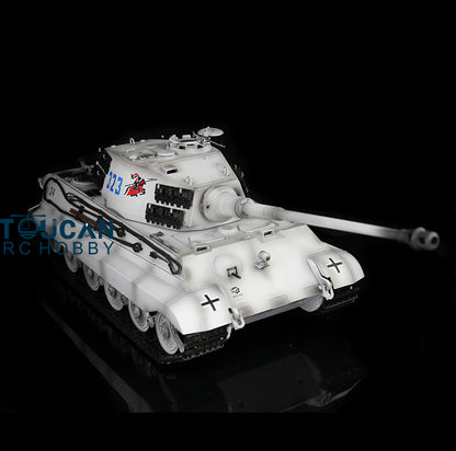 Henglong 1/16 Radio Control Tank TK7.0 King Tiger RC Tank 3888A w/ FPV 360 Degrees Rotating Turret Metal Road Wheels Smoking