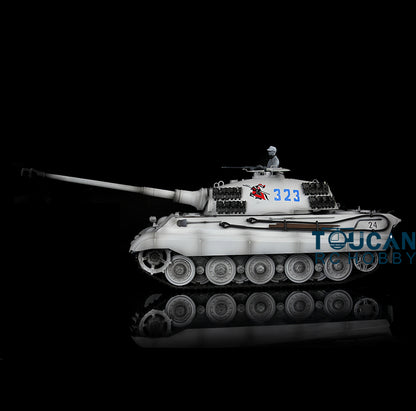 Henglong 1/16 RC Tank 3888A TK7.0 King Tiger Remote Control Tank w/ 360 Degrees Rotating Turret Metal Road Wheel Engine Sound