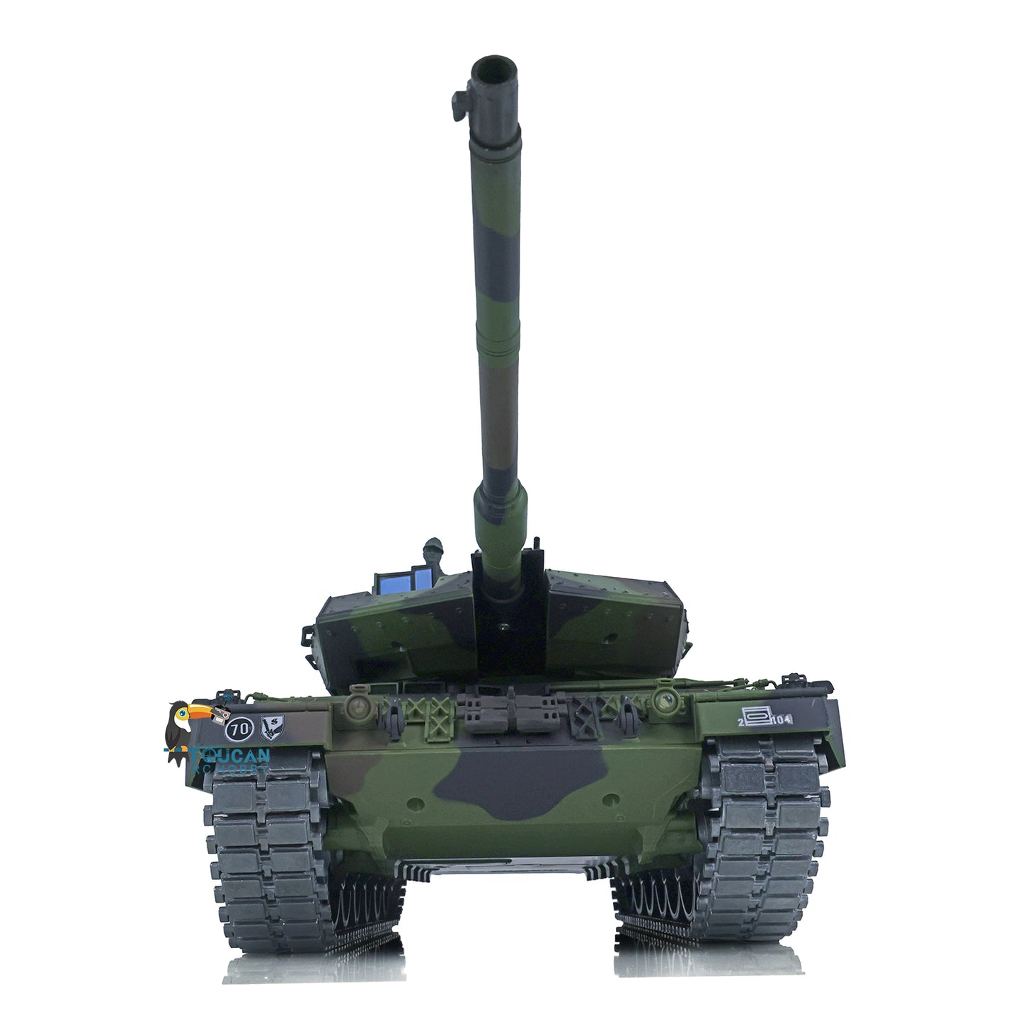 2.4Ghz Remote Controller Henglong 1/16 TK7.0 Edition Metal Leopard2A6 RC Tank Model 3889 W/ 360 Degrees Rotating Turret Battery Charger