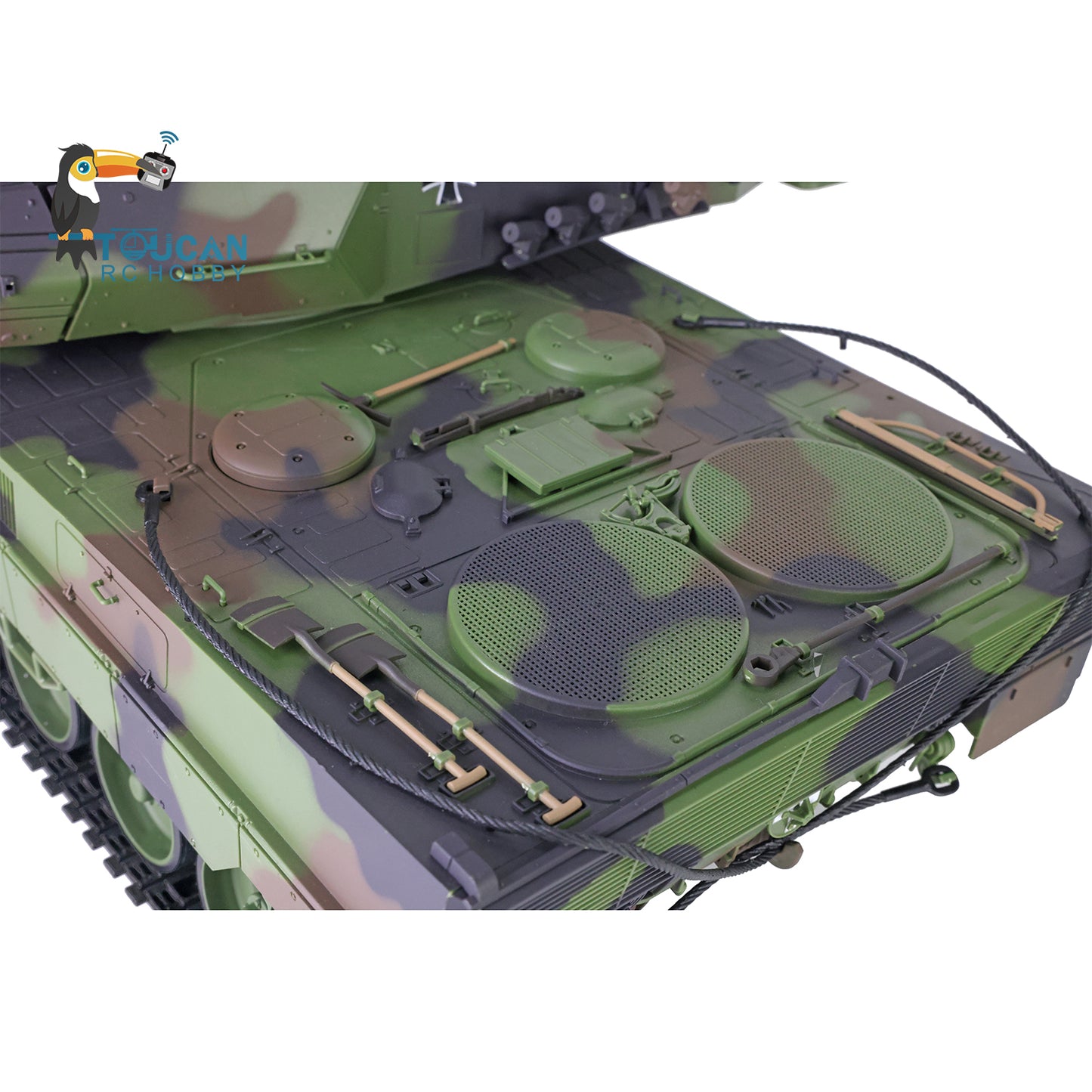 2.4Ghz 1/16 Heng Long TK7.0 Leopard2A6 RTR Remote Controller RC Tank 3889 W/ 360 Degrees Rotating Turret Infrared Receiver Smoke Unit