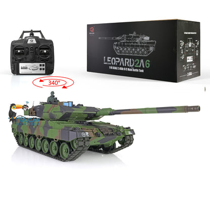 2.4Ghz Remote Control RC Tank Model Heng Long 1/16 Scale TK7.0 Main Board Leopard2A6 3889 Ready to Run Shooting BBs Turret Rotating