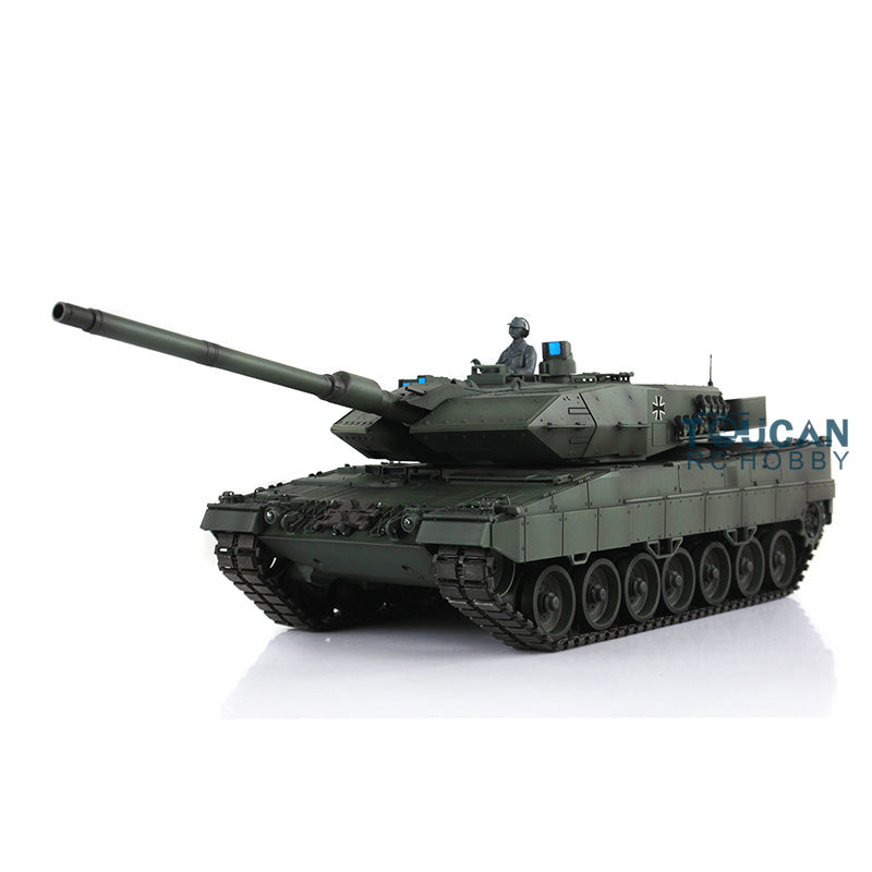 2.4Ghz Remote Control Henglong 1/16 7.0 Upgrade FPV German Leopard2A6 Military RC Battle Tank Model 3889 Festival Gifts Collection