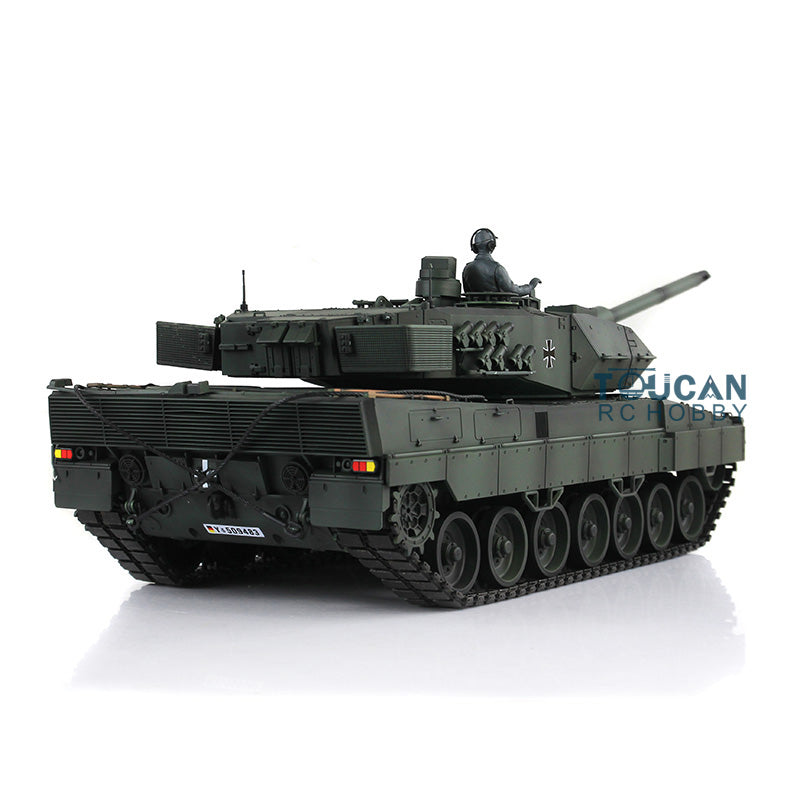 2.4Ghz Remote Control Henglong 1/16 7.0 Upgrade FPV German Leopard2A6 Military RC Battle Tank Model 3889 Festival Gifts Collection