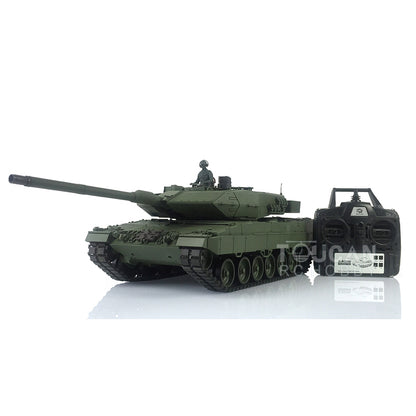 2.4Ghz Remote Controller Henglong 1/16 TK7.0 Edition Metal Leopard2A6 RC Tank Model 3889 W/ 360 Degrees Rotating Turret Battery Charger